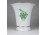 Zöld Apponyi mintás Herendi porcelán váza 15.5 cm