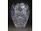 Régi vastagfalú csiszoltüveg kristály váza 19 cm