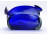 Gyönyörű muránoi kék üveg tálka hamutál