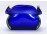 Gyönyörű muránoi kék üveg tálka hamutál