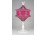 Antik nagyméretű rózsaszín fújt üveg talpas bonbonier 27 cm