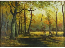 XX. századi festő : Őszi erdőbelső