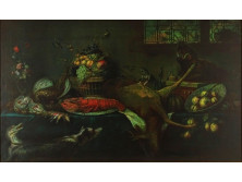 XX. századi festő : Asztali csendélet homárral