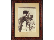 Két háború közötti lovas katona fotográfia katonaportré 37 x 28.5 cm