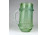 Régi nagyméretű zöld fújt üveg korsó 20 cm