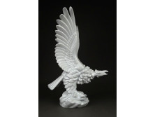 Fehér Herendi porcelán szobor turul madár karddal 34 cm