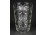 Régi nagyméretű préselt művészi üveg váza 22 cm
