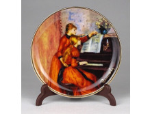 Jelzett GOEBEL porcelán dísztányér Renoir - zongoralecke