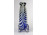 Antik muránói kék-fehér fújt üveg váza díszváza 17.5 cm