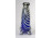 Antik muránói kék-fehér fújt üveg váza díszváza 17.5 cm