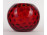 Piros fújt skandináv üveg váza gömbváza 10 cm