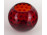 Piros fújt skandináv üveg váza gömbváza 10 cm