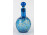 Antik kék fújt Moser üveg kiöntő dugóval 17 cm