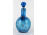 Antik kék fújt Moser üveg kiöntő dugóval 17 cm