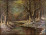 XX. századi festő : Havas erdő patakkal 74 x 95 cm