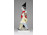 Retro Hollóházi színes porcelán bohóc kislánnyal figura 21 cm