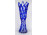 Kék-fehér fújt üveg váza művészi üveg váza 37.5 cm