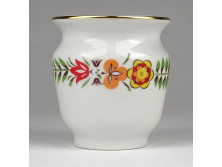 Régi ritka kisméretű jelzett Zsolnay porcelán váza 7 cm