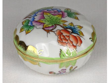 Viktória mintás Herendi porcelán bonbonier