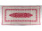 Régi hímzett piros kalotaszegi vászon terítő 75 x 37 cm