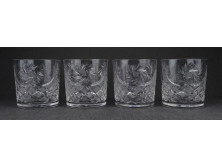 Csiszoltüveg Whiskey pohár készlet 4 darab