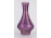 Mályva színű foltos mintás mid century művészi üveg váza 21 cm