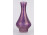 Mályva színű foltos mintás mid century művészi üveg váza 21 cm