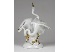 Régi Royal Dux porcelán kócsag madár pár