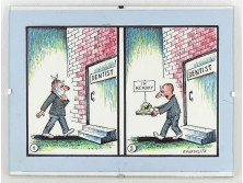 P. Furculita : Dentist - Fogorvos karikatúra