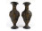 Bernard Bloch : Antik osztrák faunfejes terrakotta váza pár 41.5 cm