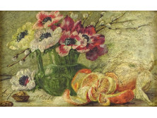 XX. századi festő : Asztali gyümölcscsendélet 1908.XII.31.