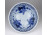 Jelzett kék-fehér kínai porcelán kézzel festett szőlő díszítéssel 7 x 15 cm