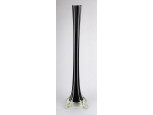 Nagyméretű mid century fekete üveg váza szálváza 40 cm