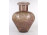 Irizáló barna karcagi fátyolüveg váza 25 cm