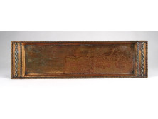 Jelzett Szoboszlai iparművészeti réz tálca íróasztali kellék 34.5 cm