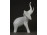 Retro fehér Hollóházi porcelán elefánt figura 18 cm