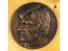 Domonkos Béla : Nagy László bronz plakett 1981