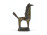 Kisméretű bronz ló szobor lovas kisplasztika 5 cm