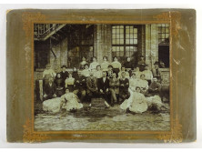 Gévay fotográfus : Szegedi Kenderfonógyár csoportkép fotográfia 1908
