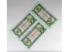 1000 Forint 1983-as B sorozat 3 darab sorszámkövető