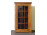 Antik Biedermeier üveges szekrény vitrin gyökérfurnér díszes ajtóval 177 cm