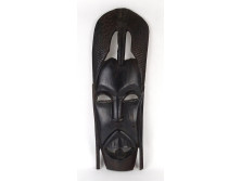 Faragott ébenfa afrikai fali maszk 48 cm