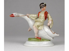 Herendi Ludas Matyi kisméretű porcelán figura 7.7 cm