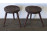 Antik faragott háromlábú szék pár fejőszék pár