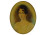 Antik keretezett női portré dagerrotípia 33 x 30.5 cm
