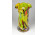 Régi muránói citromsárga fújtüveg váza 18 cm
