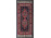 Régi art deco kék piros kézi csomózású összekötő szőnyeg 72 x 170 cm