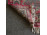 Régi art deco piros mintás rojtos kézi csomózású összekötő szőnyeg 90 x 178 cm
