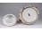 Régi japán császár díszes és tájképes fedeles porcelán tároló edény 13 cm