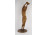 Régi nagyméretű vízöntő egészalakos női akt faragott fa szobor 53 cm